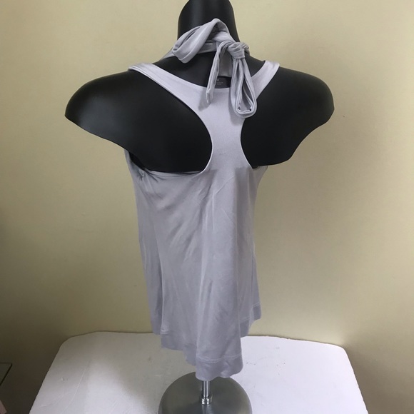 Giorgio Armani A/X Exchange Silk Blend Layed Sleeveless Top Ties Tank Minimalist - Picture 2 of 9